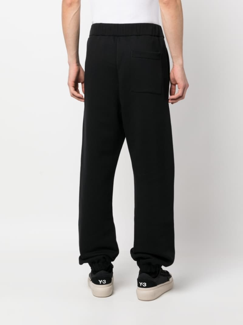 elasticated-waist cotton track pants - 4
