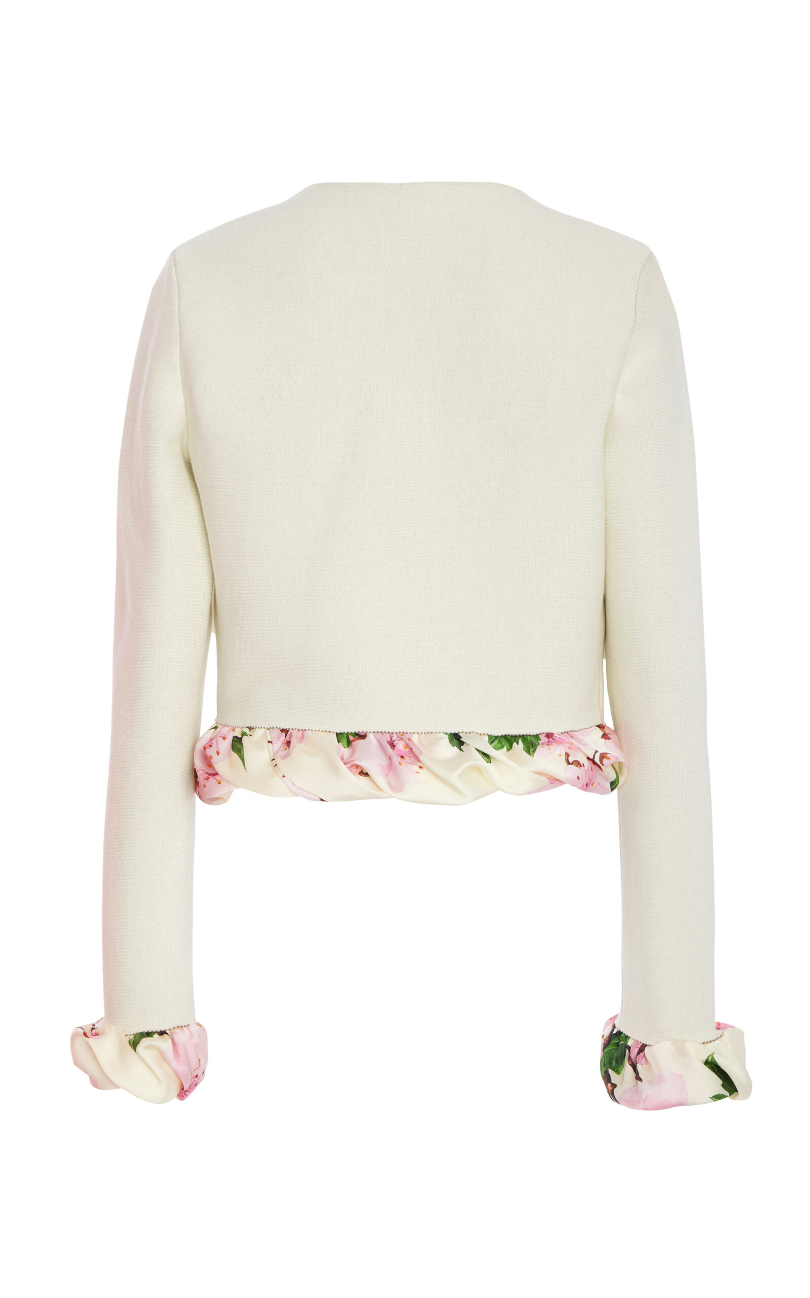 Ruffled Knit Cardigan off-white - 5