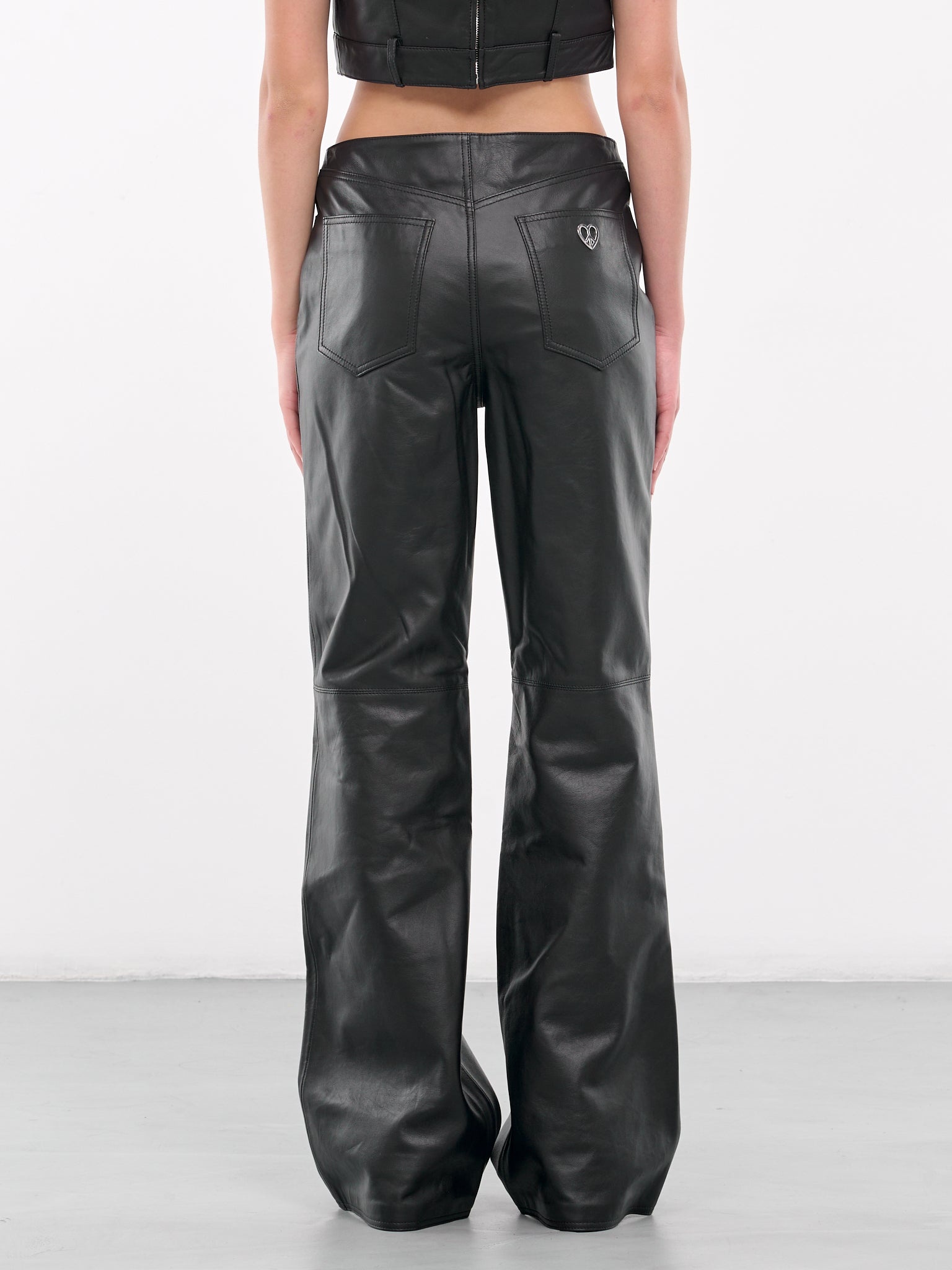 Faux Leather Trousers - 3