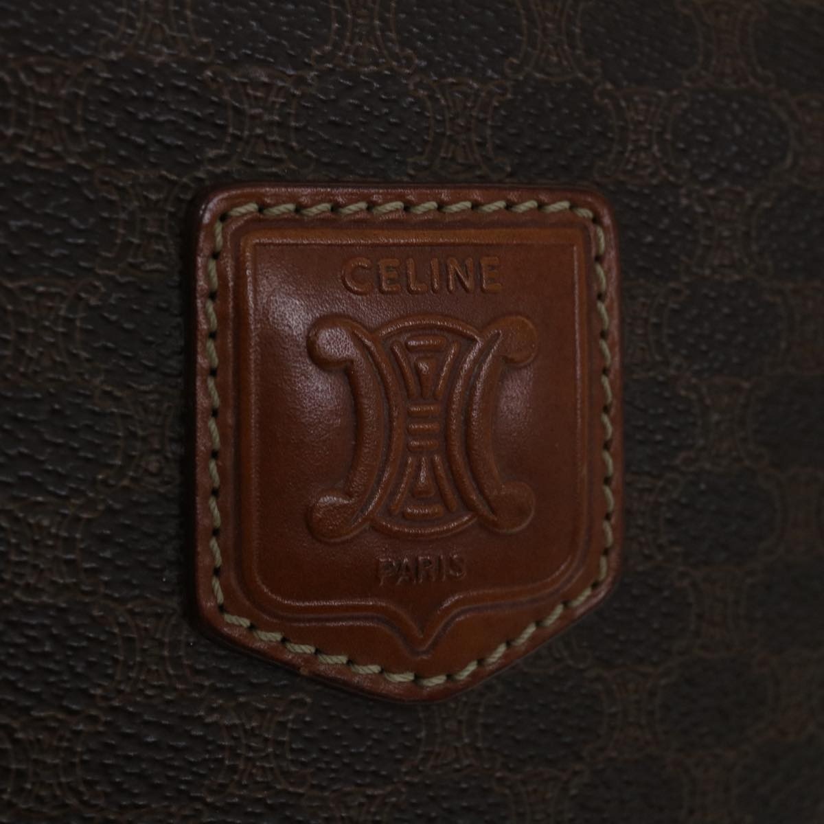 CELINE Macadam Canvas Hand Bag Pvc Brown - 14