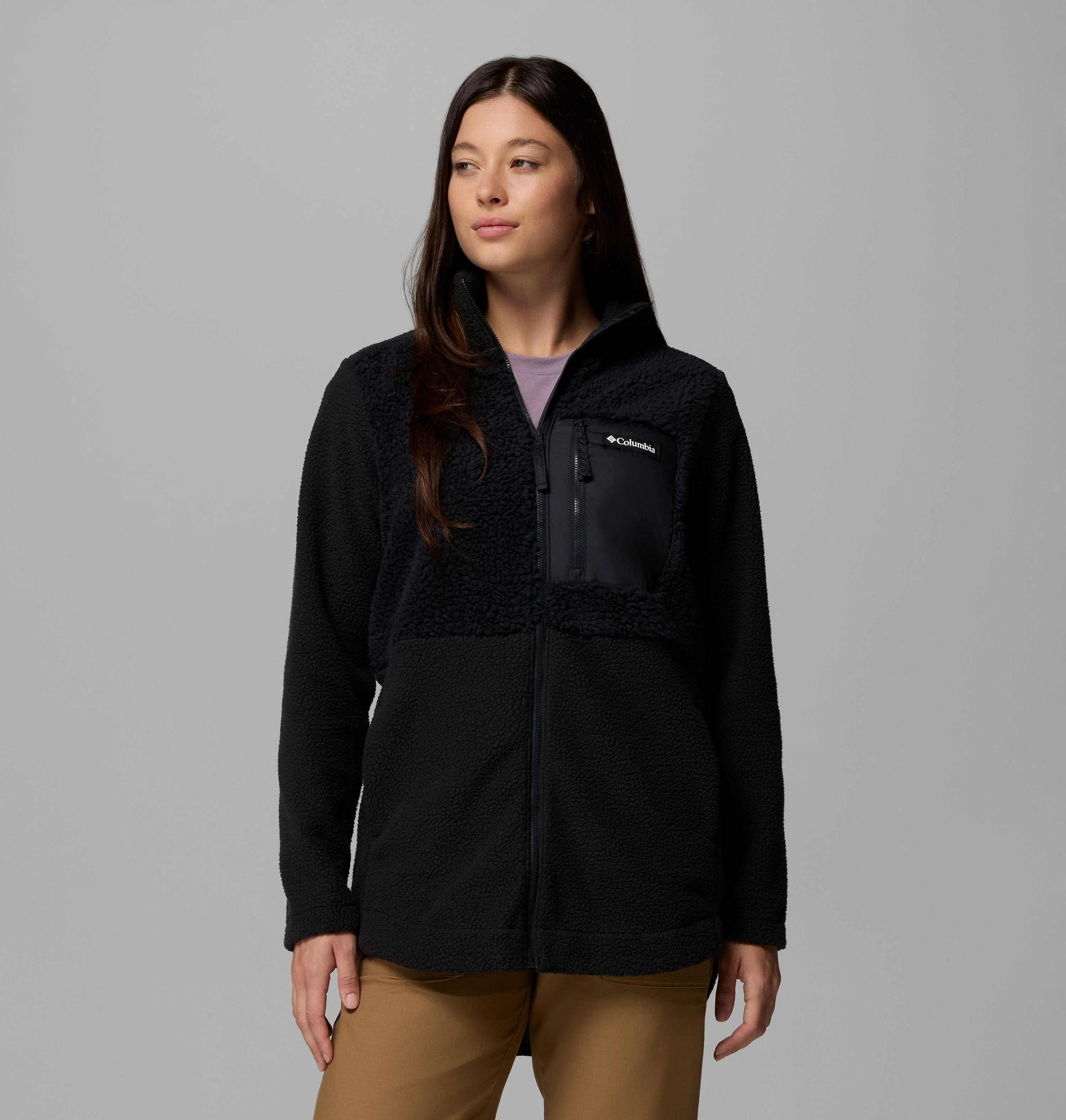 Women's Columbia Lodge Sherpa Full Zip Fleece Jacket - 1