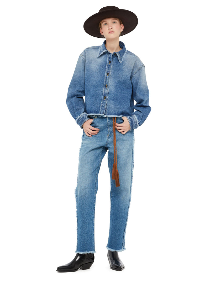 Alanui Fringed Regular Denim Pants outlook