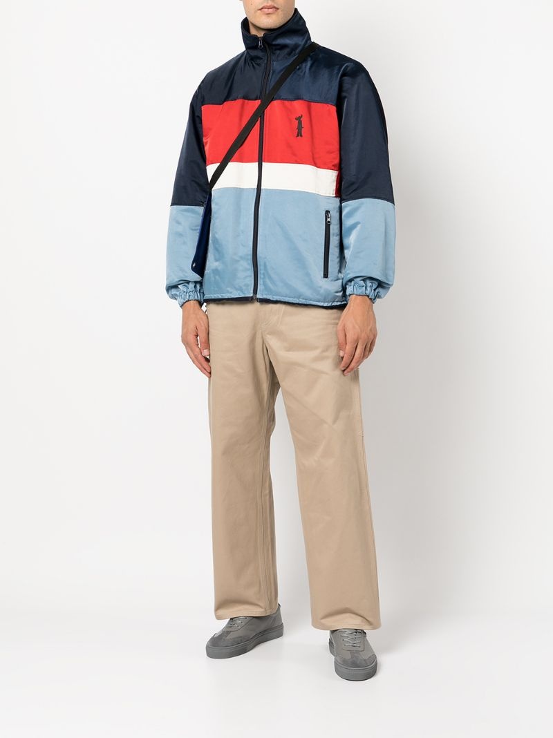 colour-block zip-up jacket - 2