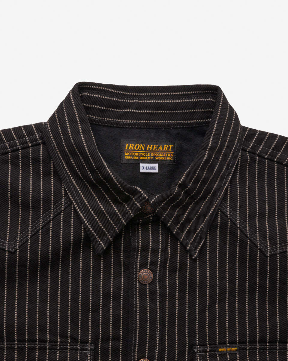 IHSH-227-BLK 12oz Wabash CPO Shirt - Black - 12