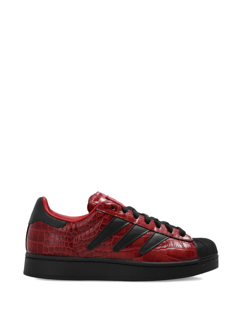 Superstar II W striped crocodile-effect sneakers 1