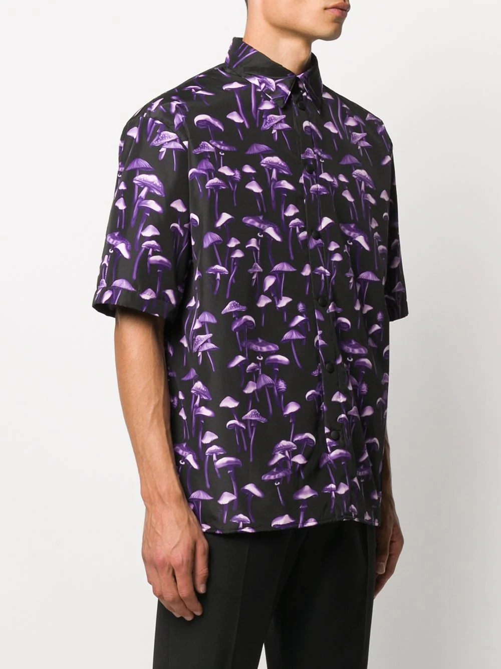 mushroom print overshirt - 3