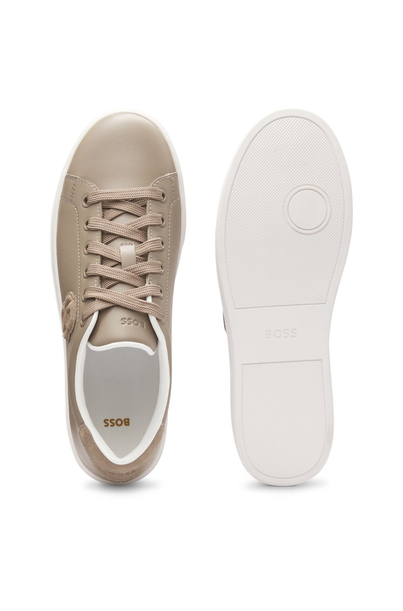 LEATHER TRAINERS WITH DOUBLE B MONOGRAM 5