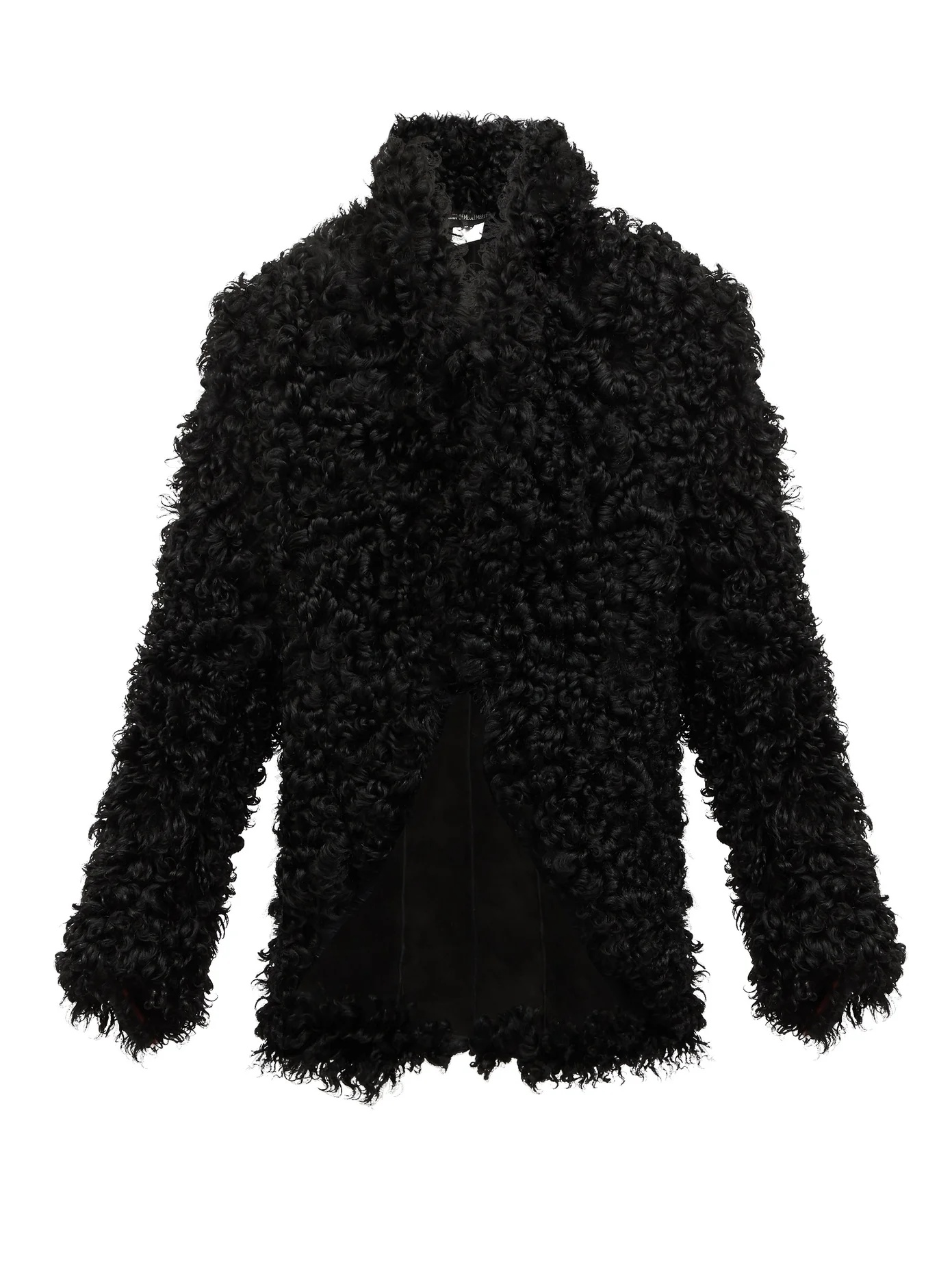 Single-breasted shearling jacket - 1