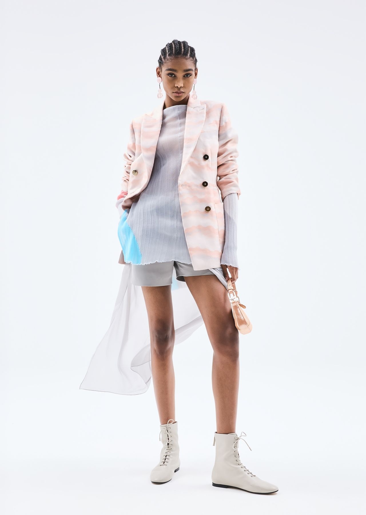 Draped silk shorts - 6