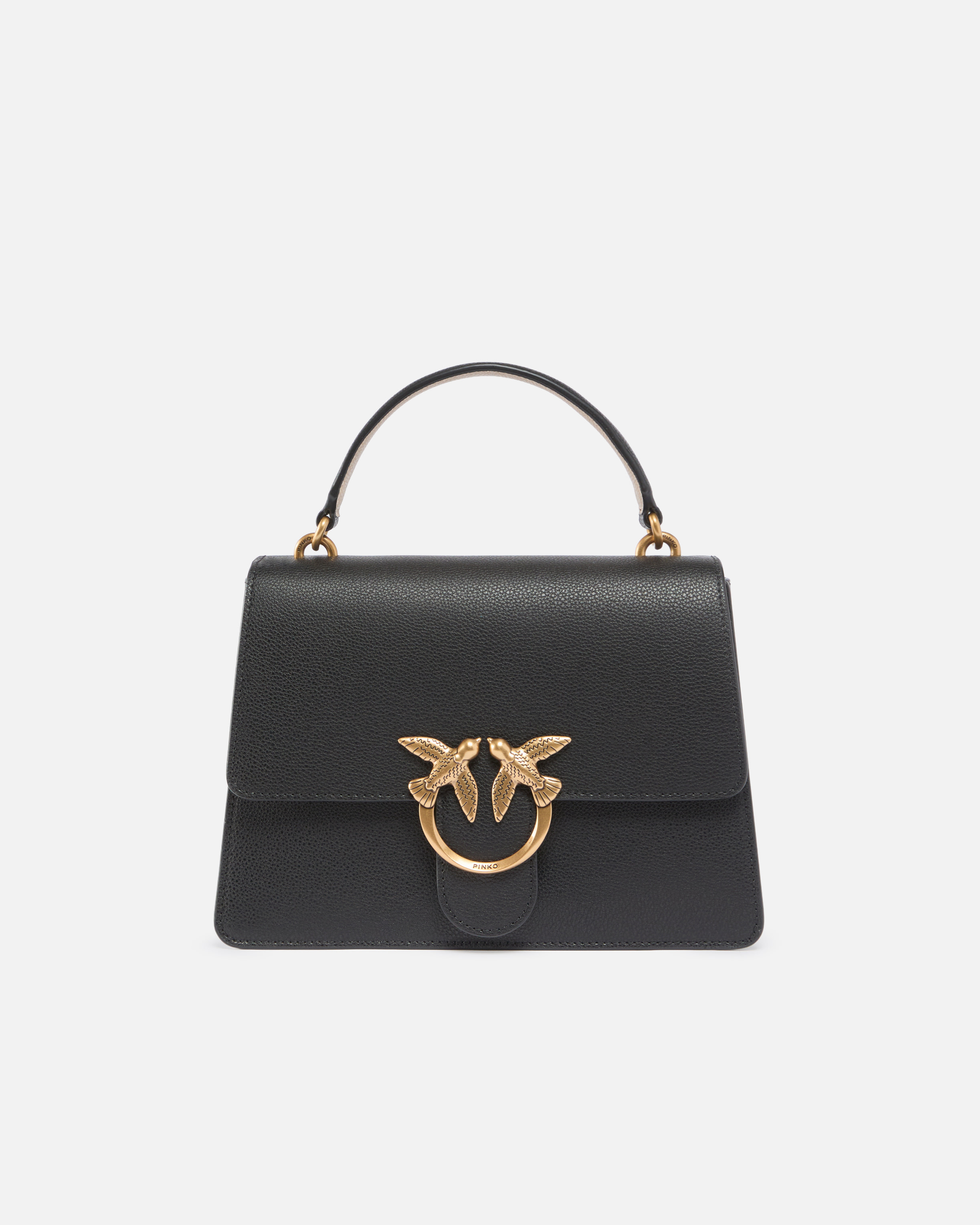 MEDIUM LOVE BAG TOP HANDLE LIGHT HANDBAG IN GRAINED LEATHER - 1