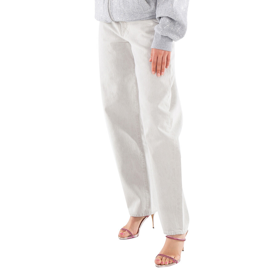 Agolde Ladies Tarnish Pale Grey Ballon Jeans - 2