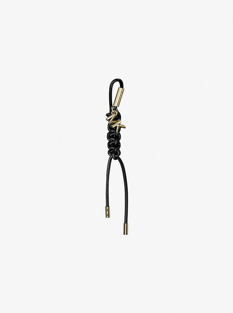 MICHAEL KORS Gold-Tone and Braided Cord Bag Charm outlook