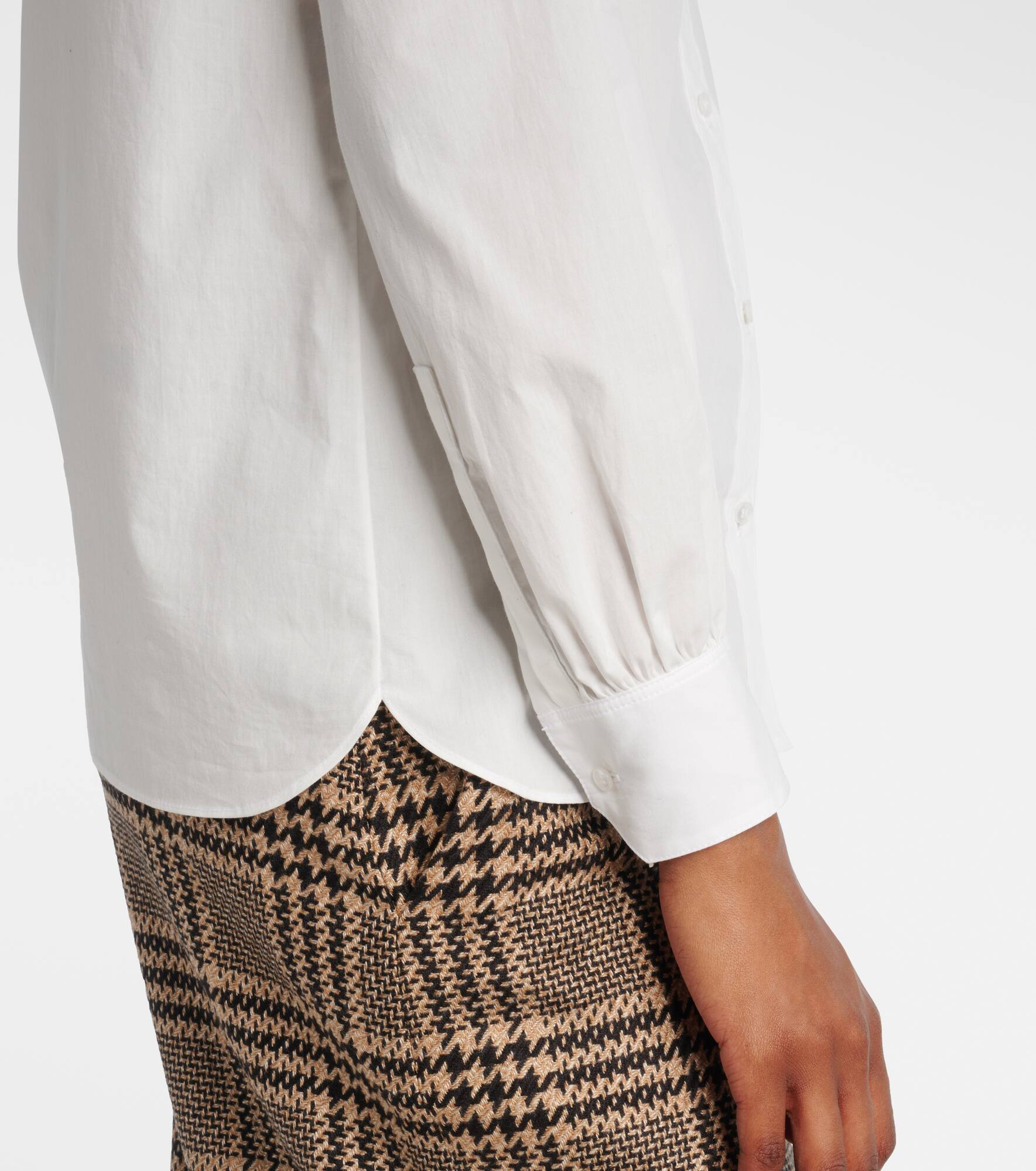 Lace-trimmed cotton poplin blouse - 5