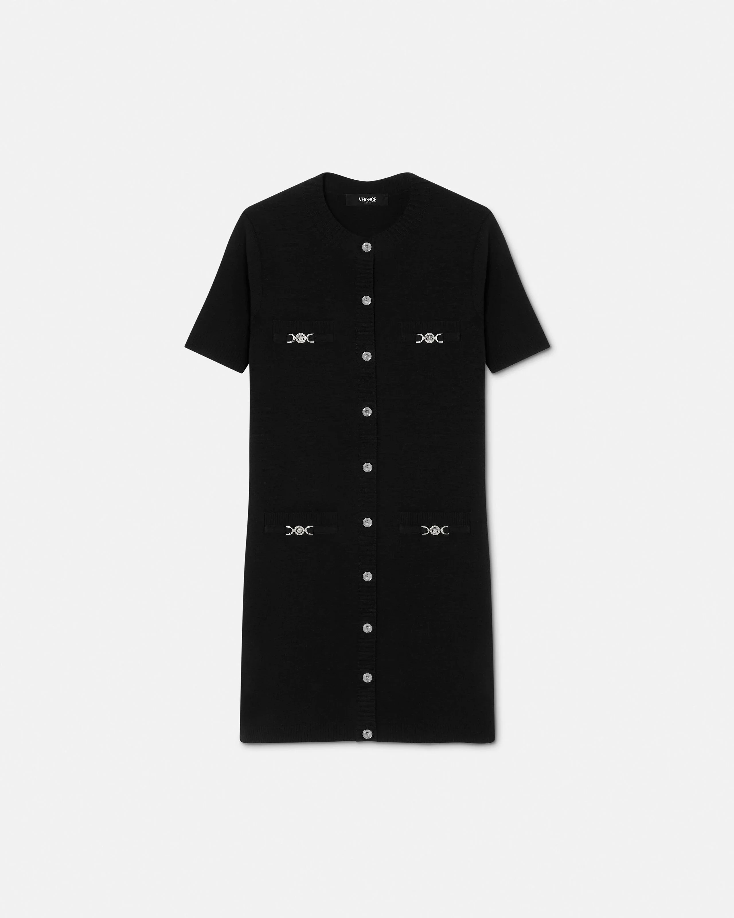 Wool-Cashmere Knit Shirt Dress - 1