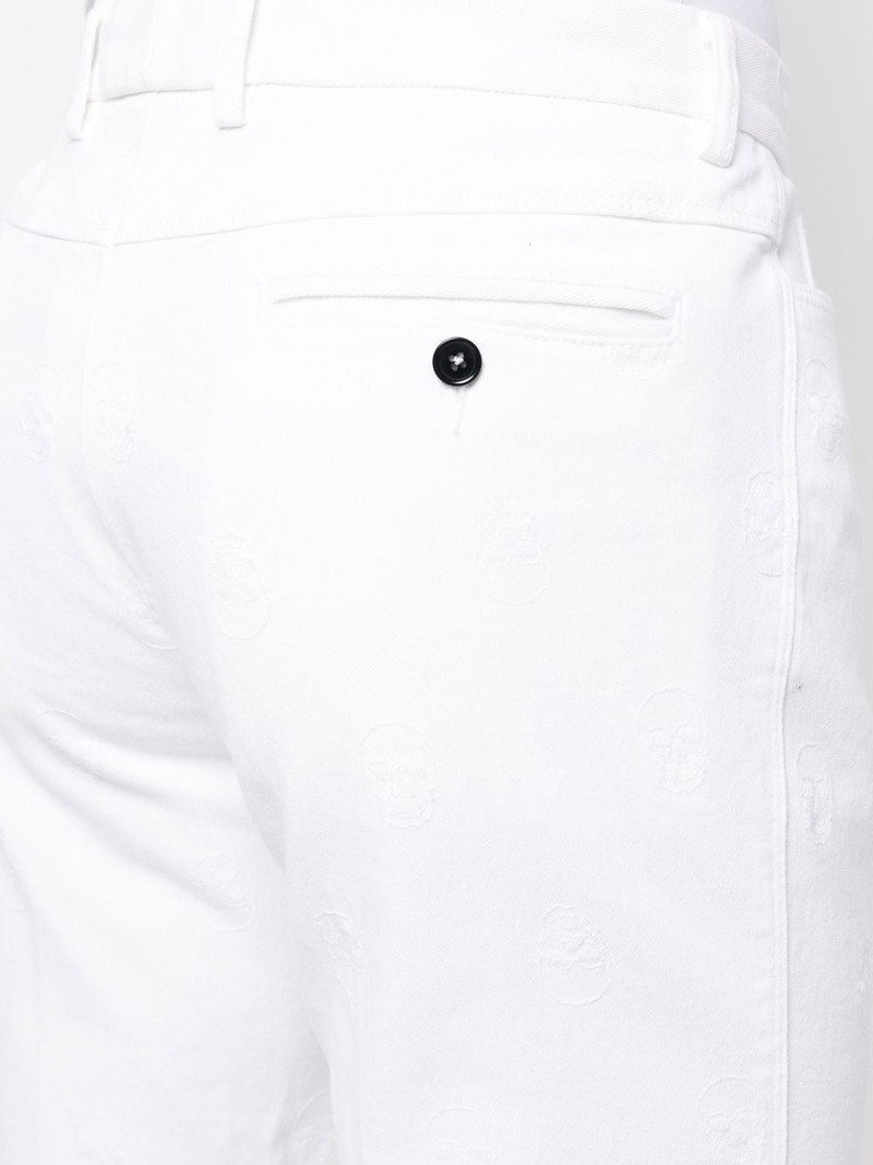 skull embroidery straight-leg trousers 5