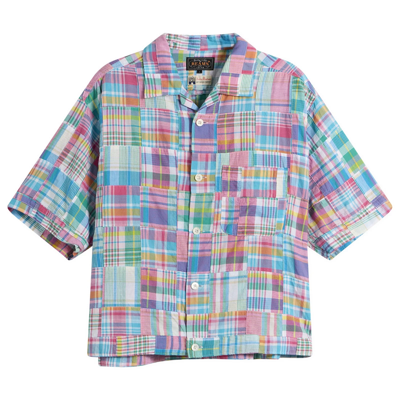Beams Plus Patchwork Madras Cabana Shirt - 1