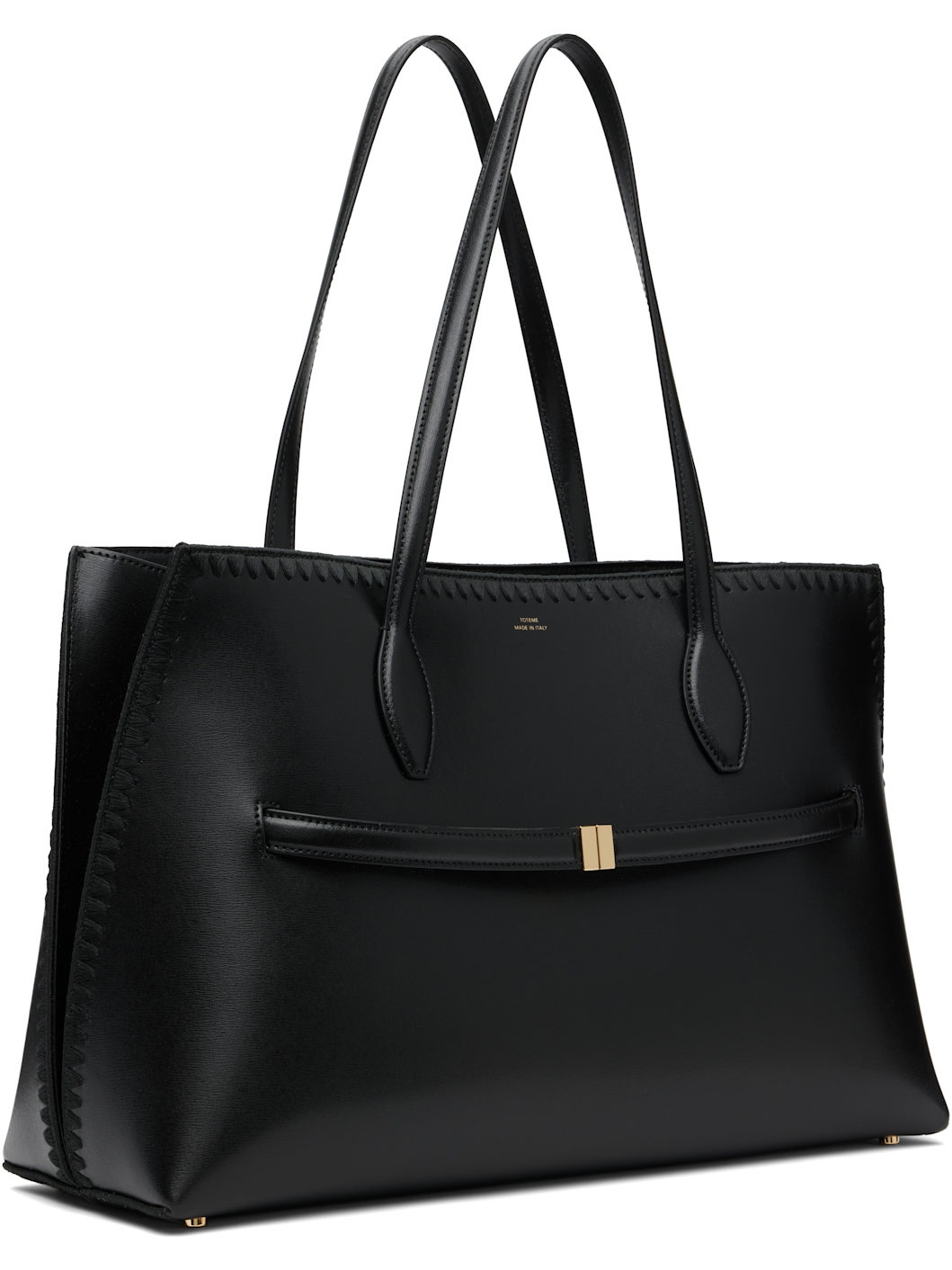 Black Embroidered Leather Lounge - 2