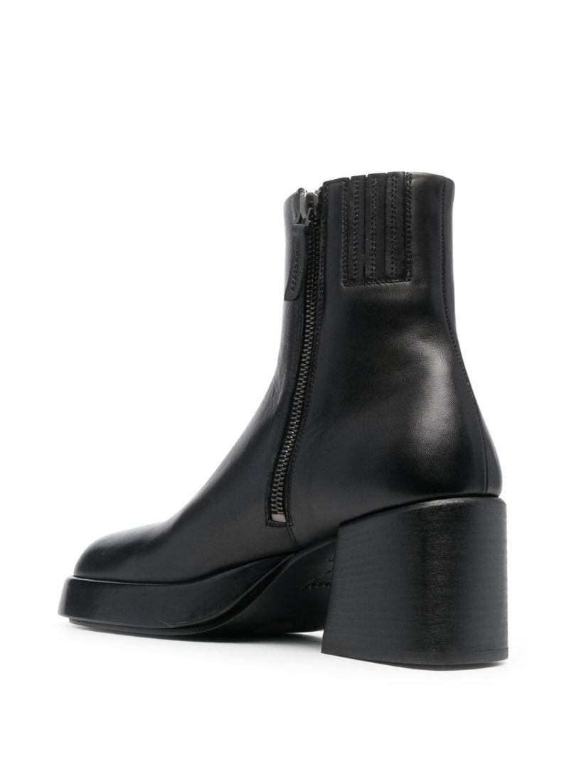 70mm heeled leather boots - 4