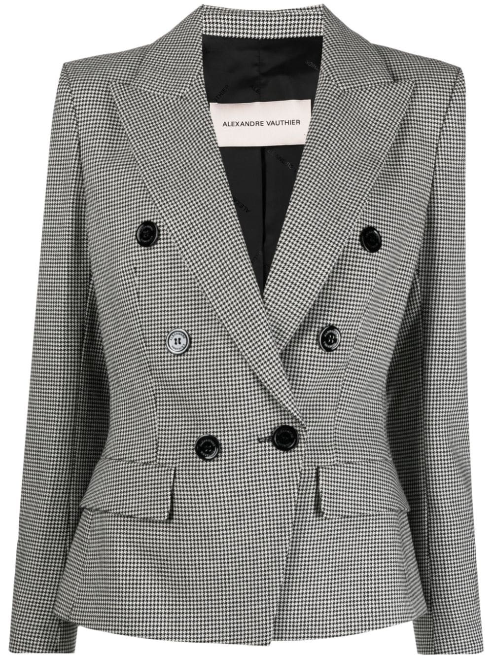 double-breasted wool blazer - 1