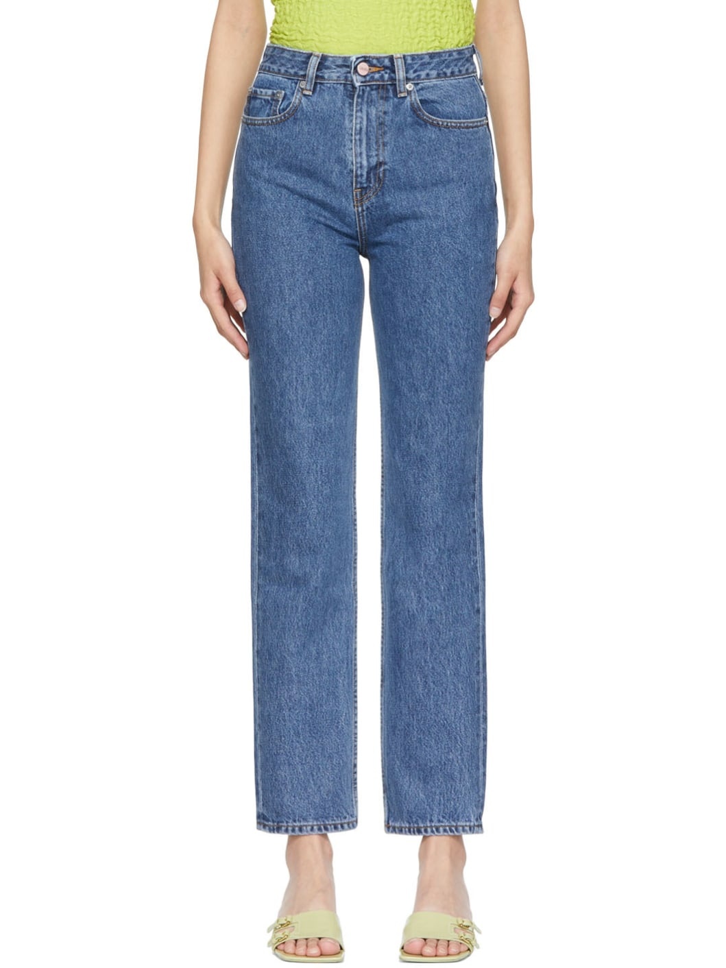 Blue Swigy Straight Leg Jeans