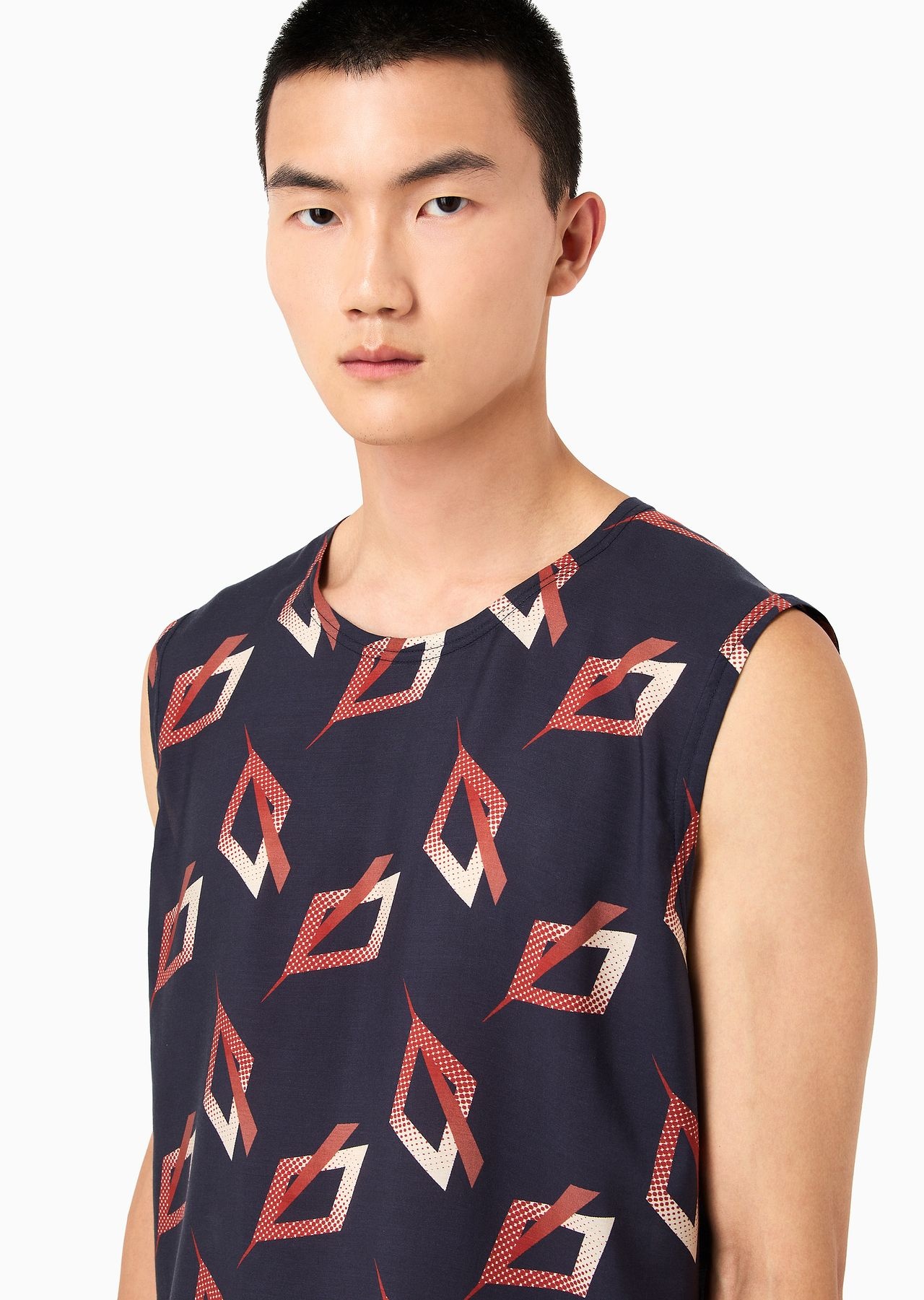 Printed silk and Lyocell crew-neck top - 5