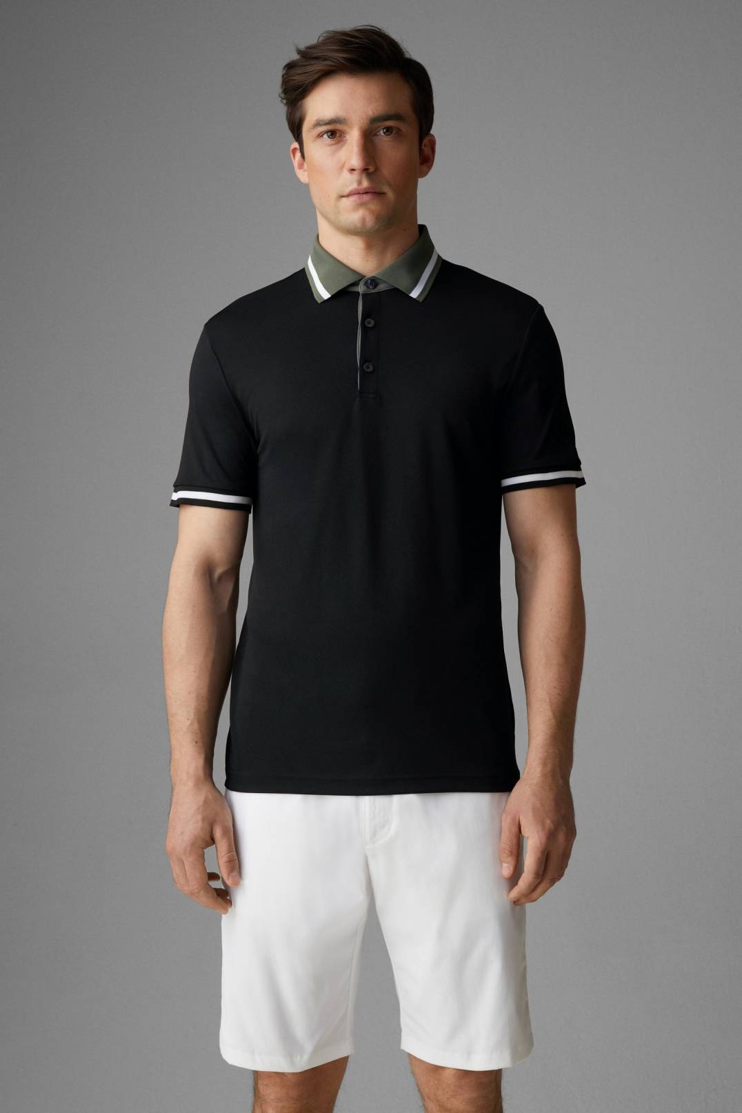 EMILO FUNCTIONAL POLO SHIRT IN BLACK - 2