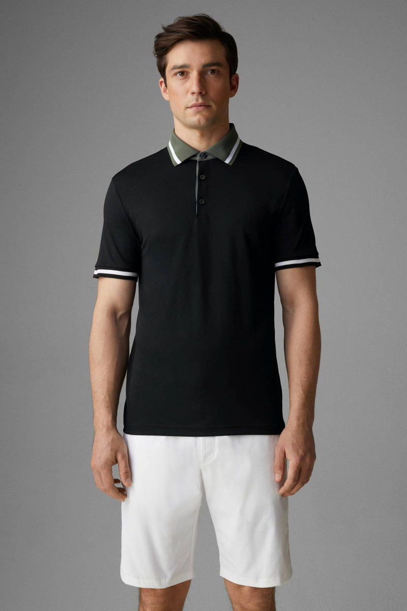 EMILO FUNCTIONAL POLO SHIRT IN BLACK 2