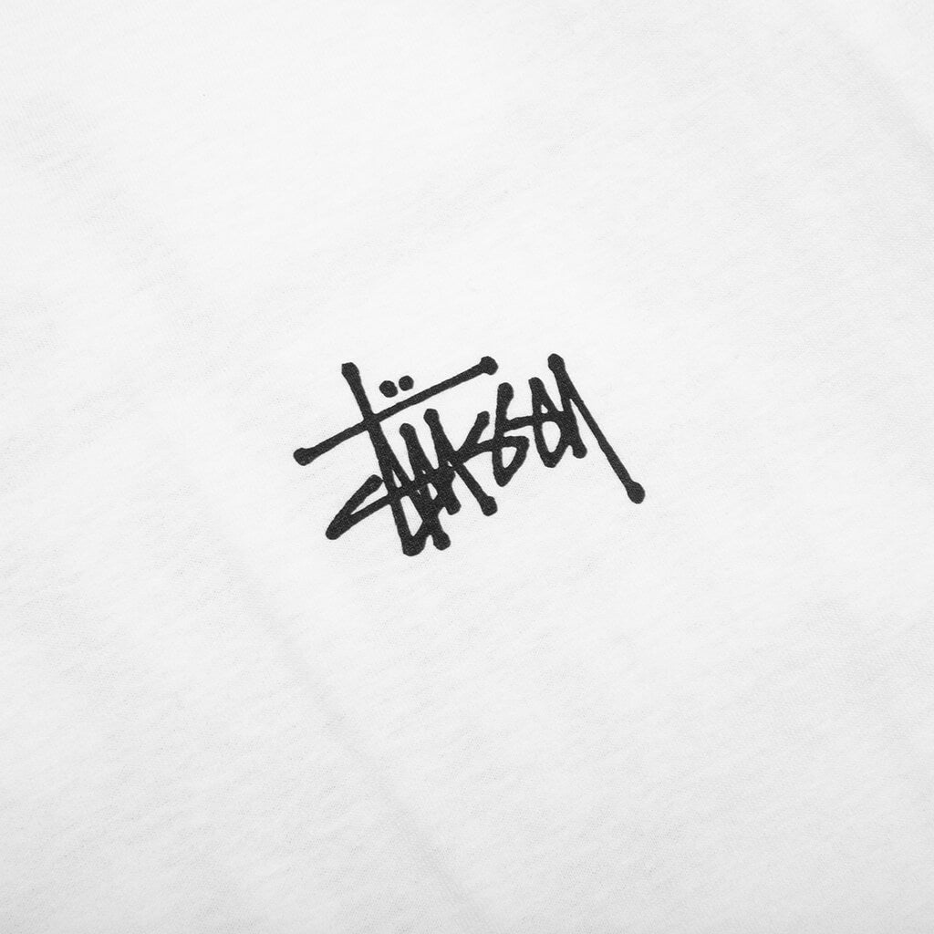 BASIC STUSSY L/S TEE - WHITE - 3