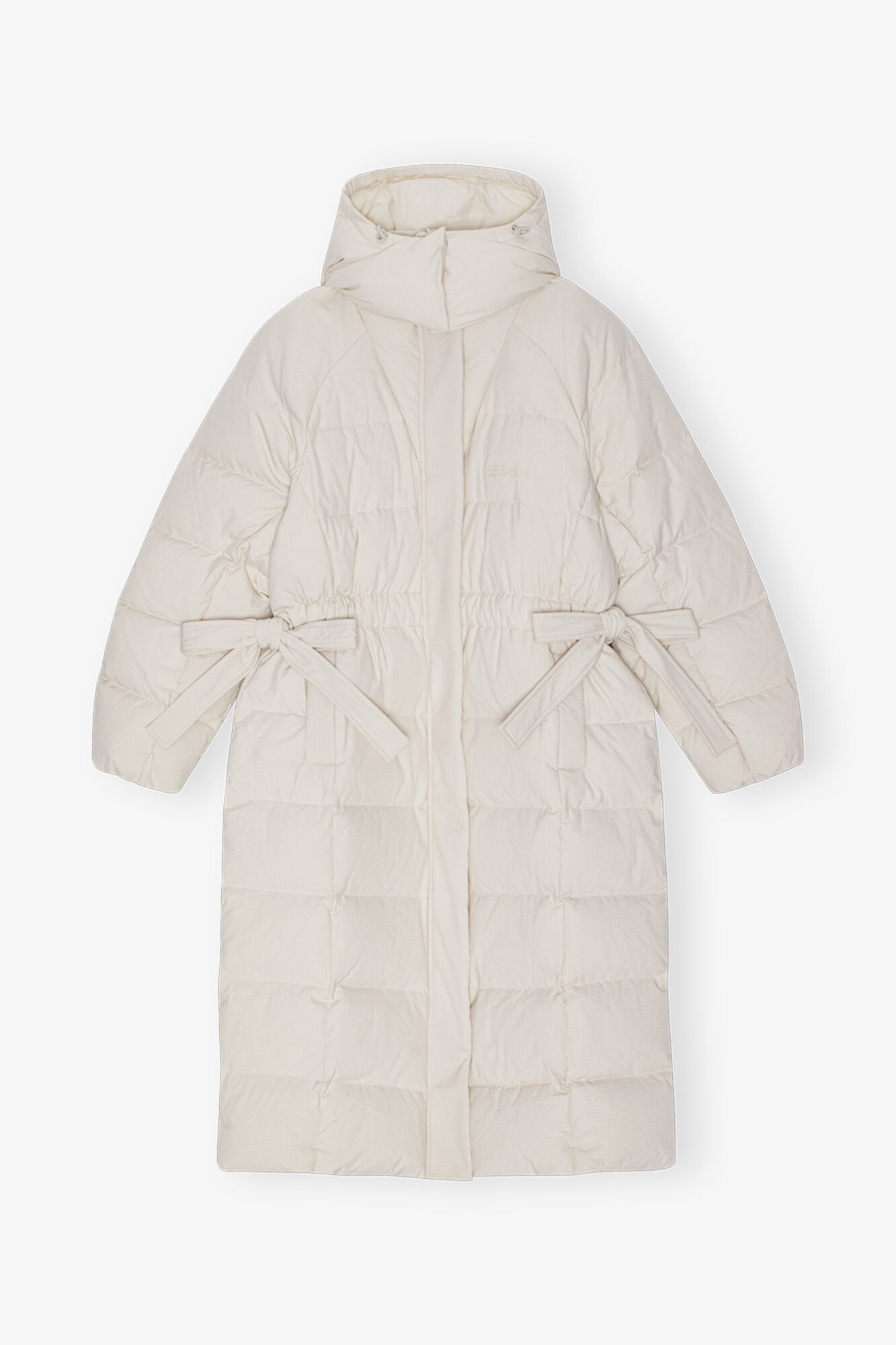 WHITE TECH PUFFER COAT - 1