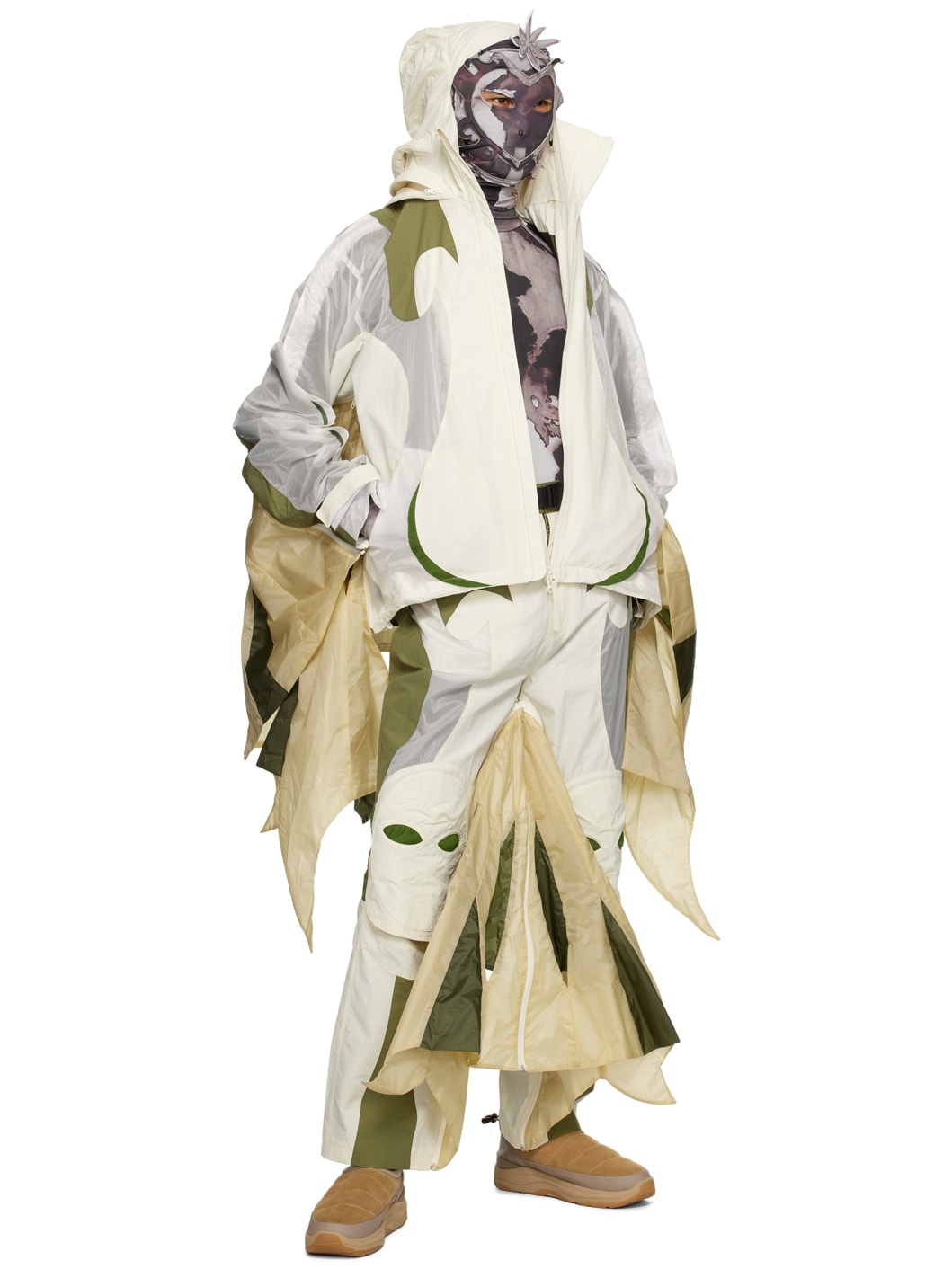 Off-White Paneled Jacket - 5