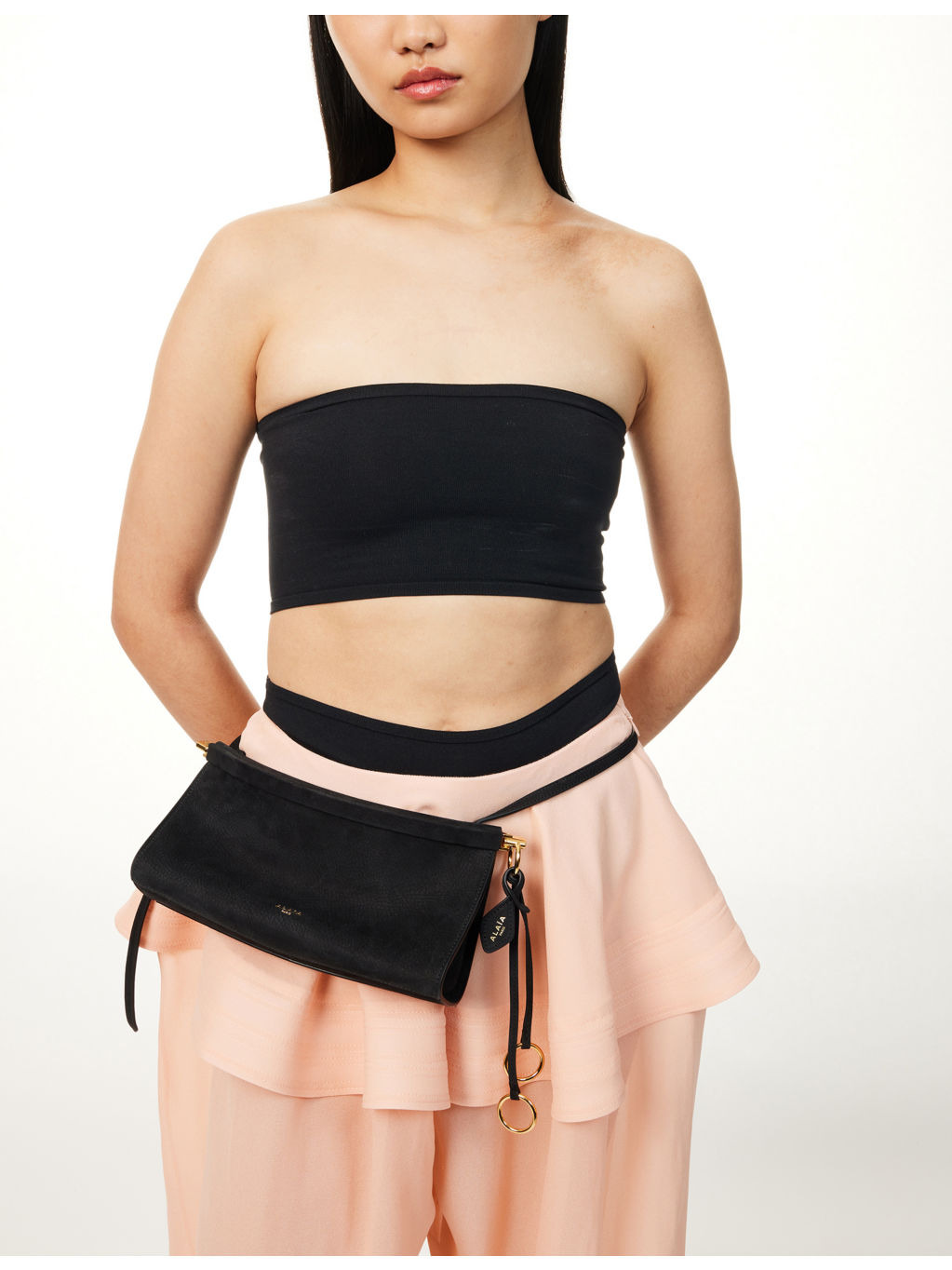 East West Magnetic-Frame Leather Shoulder Bag - 2