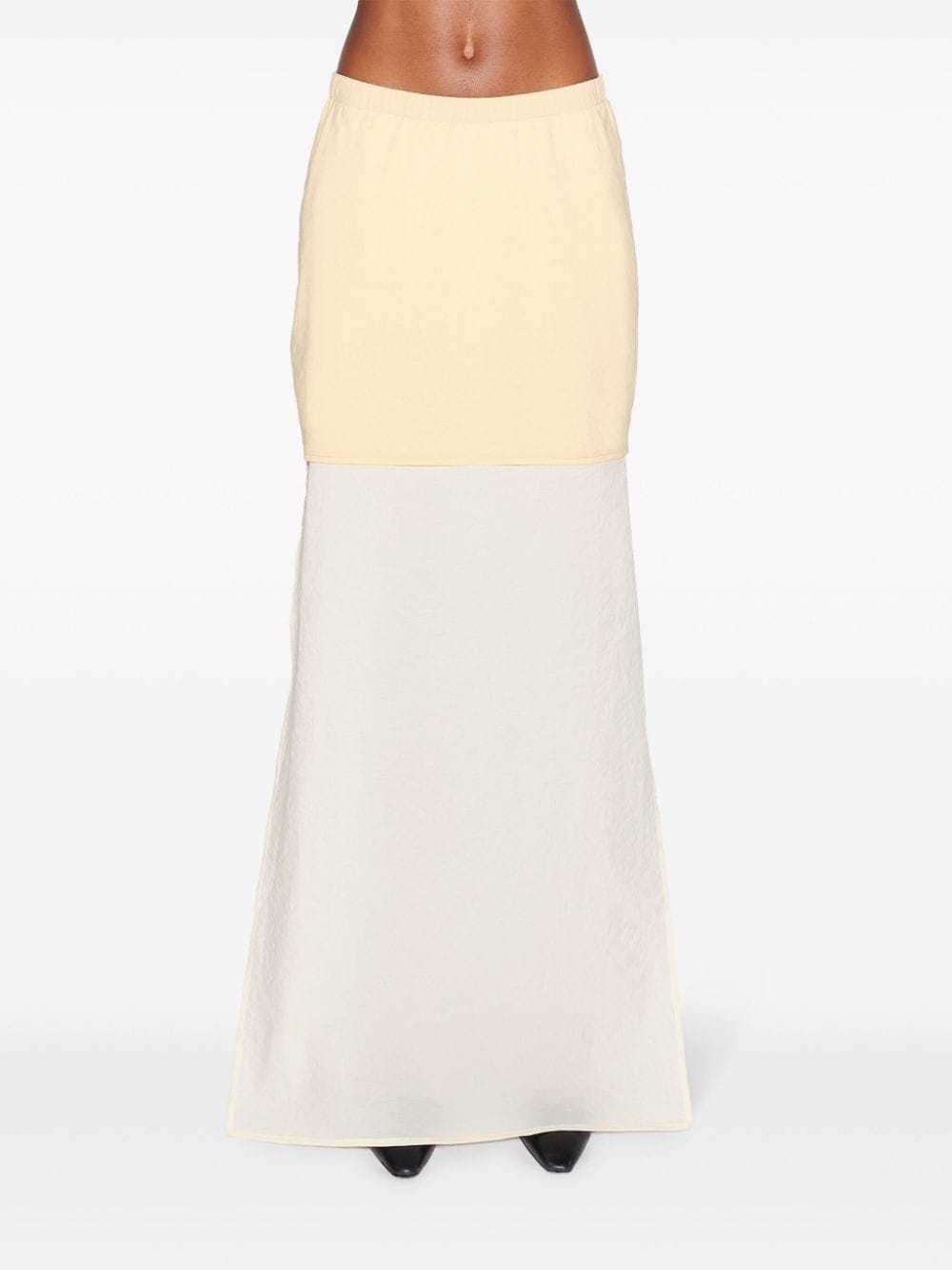 floor-length layered maxi skirt - 5