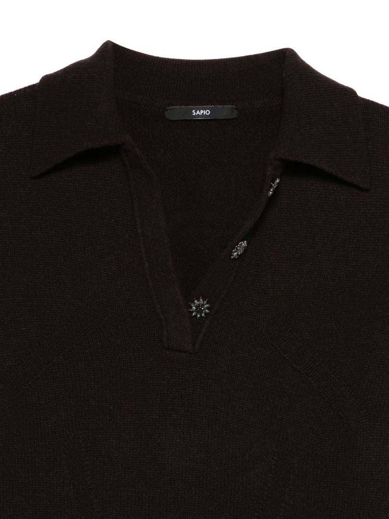 SAPIO polo-collar sweater outlook
