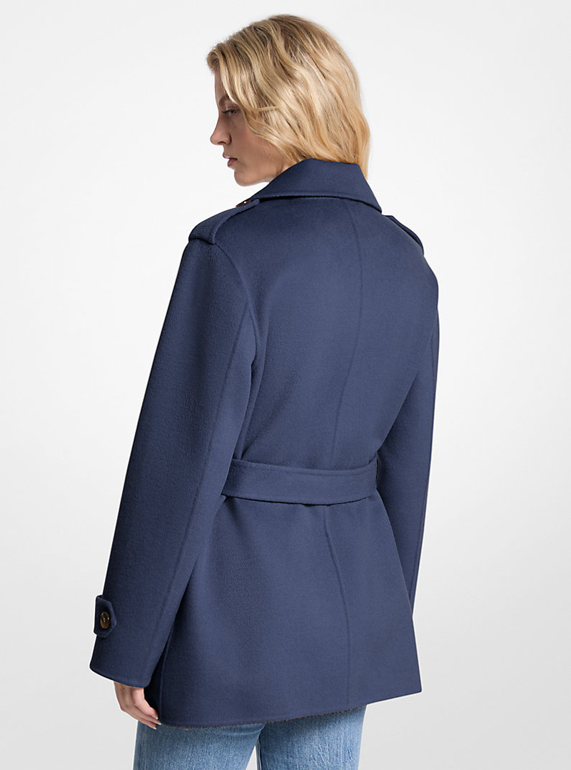 MICHAEL KORS Wool Blend Belted Wrap Coat outlook