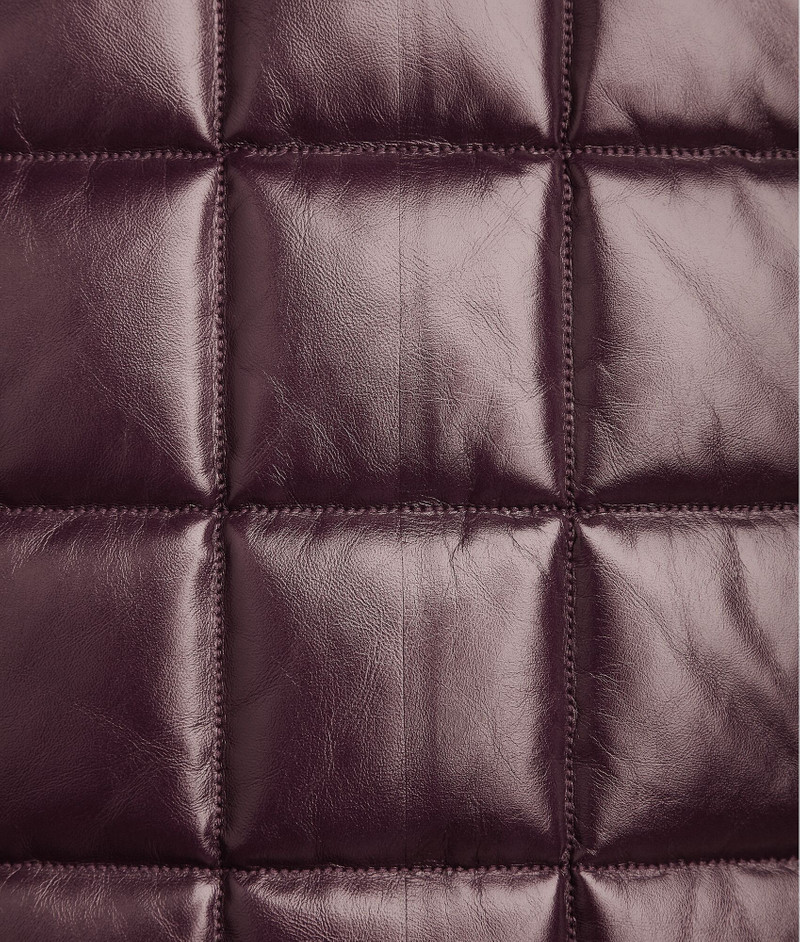 shiny leather padded gilet 4