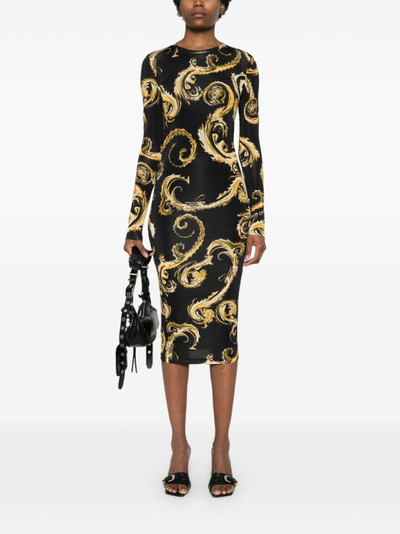 VERSACE JEANS COUTURE Chromo Couture-print midi dress outlook