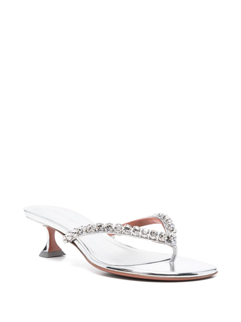 Amina Muaddi 45mm crystal-embellished mules outlook