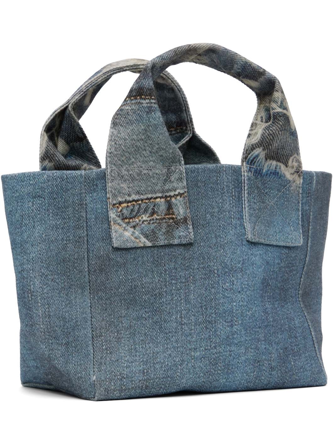 Blue Mini Denim Tote - 3