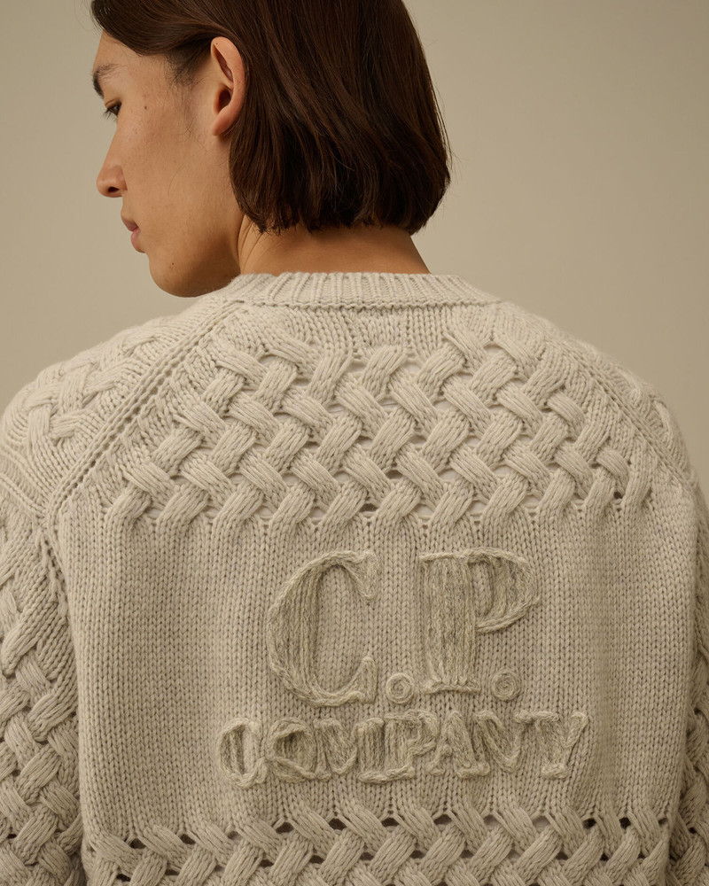 Lambswool GRS Logo Crewneck Sweater 6
