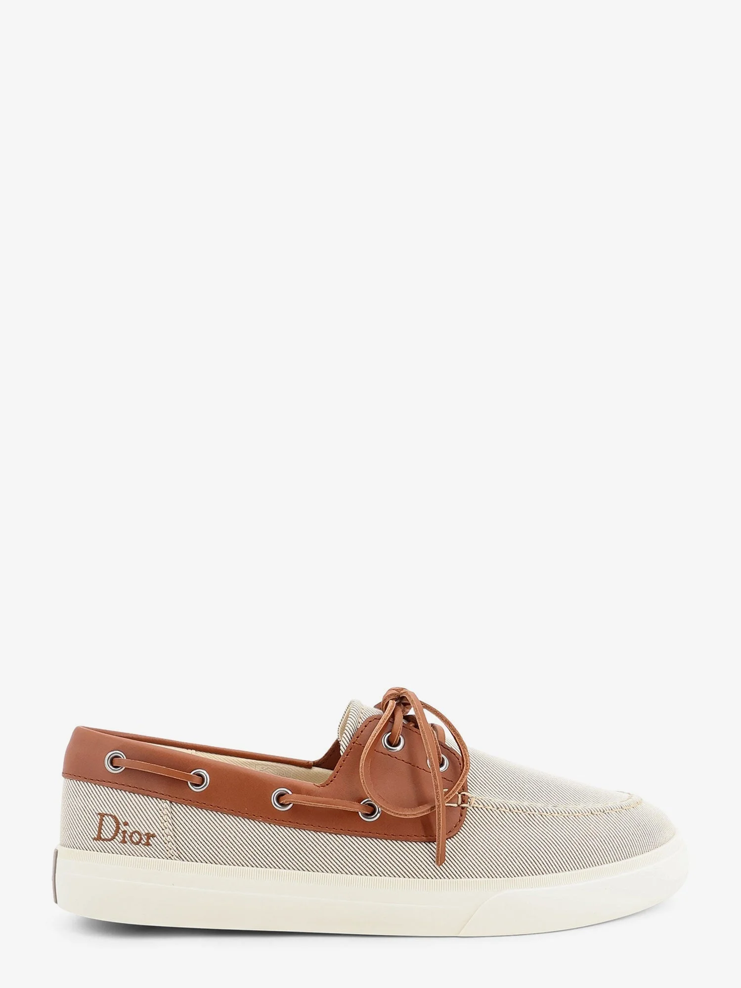 Dior Men Chester Dioriviera Canvas And Leather Loafers - 1