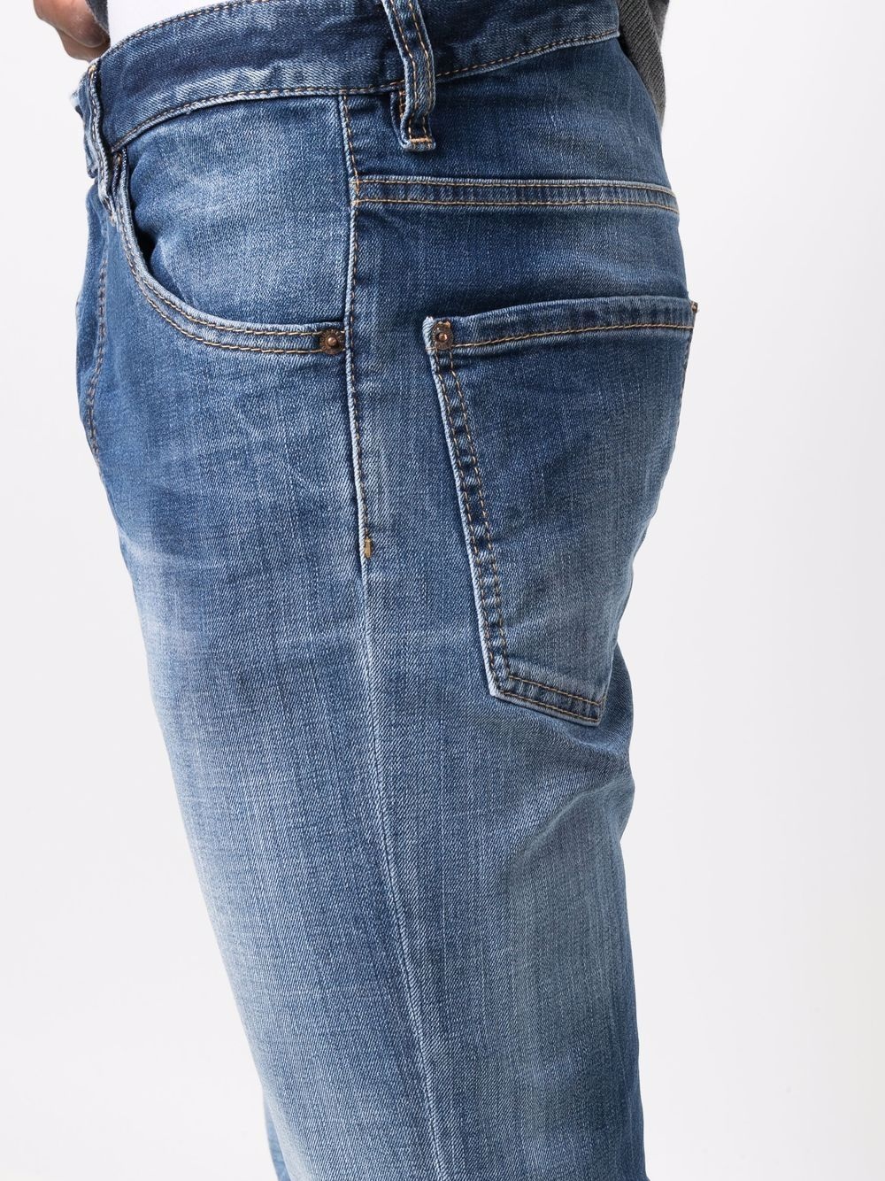 mid wash stretch-fit jeans - 5