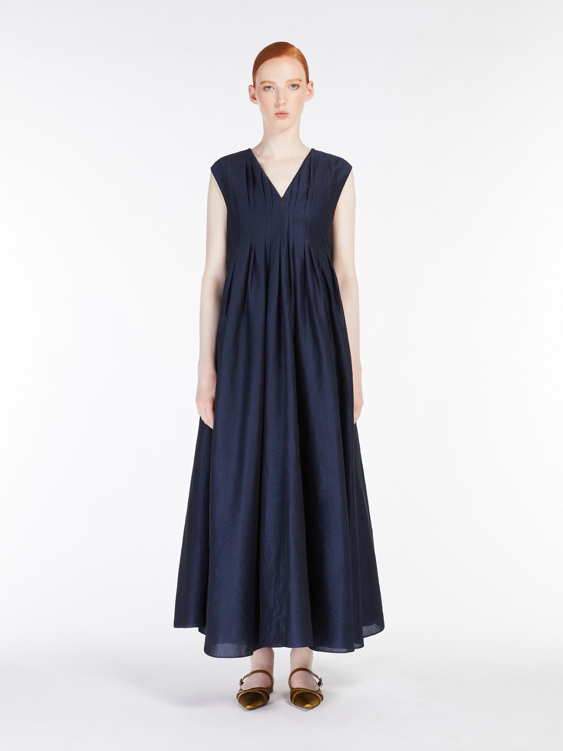 PIEGA Pleated cotton and ramie dress - 3