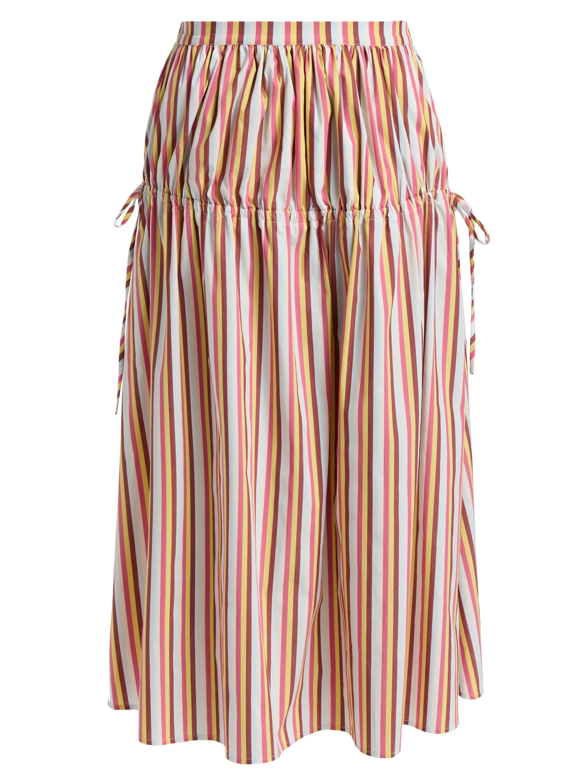 Women's The Ivy Drop-Waist Stripe Midi-Skirt - Symi Stripe - 1