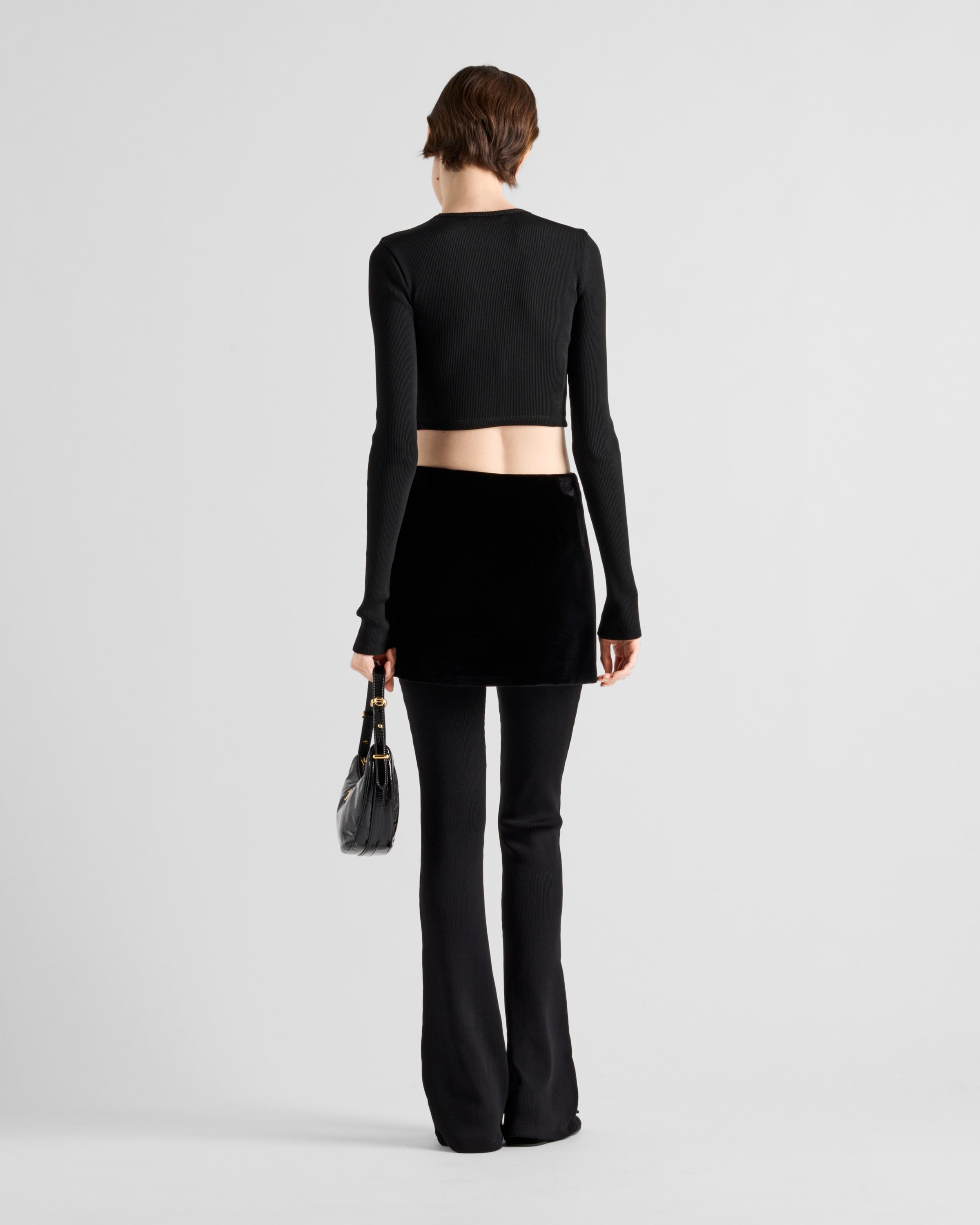 Ribbed knit jersey top - 5