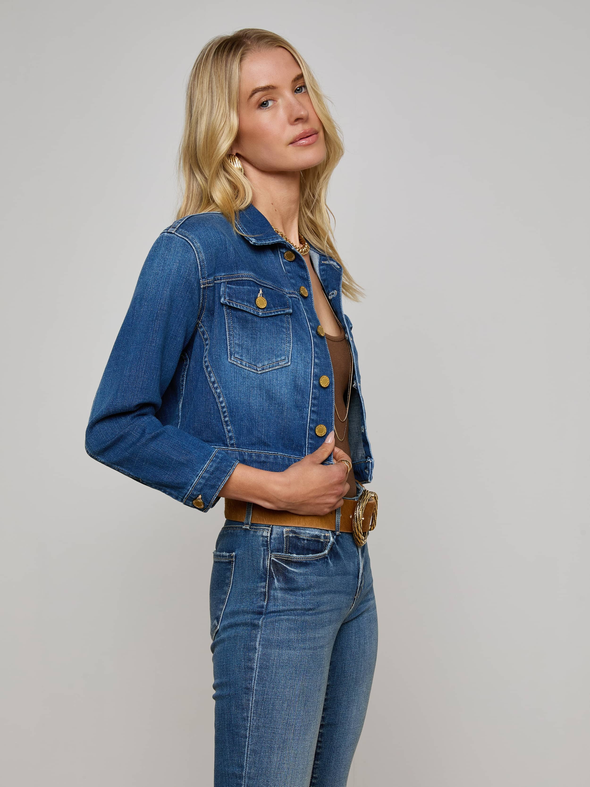 Koda Cropped Denim Jacket - 4