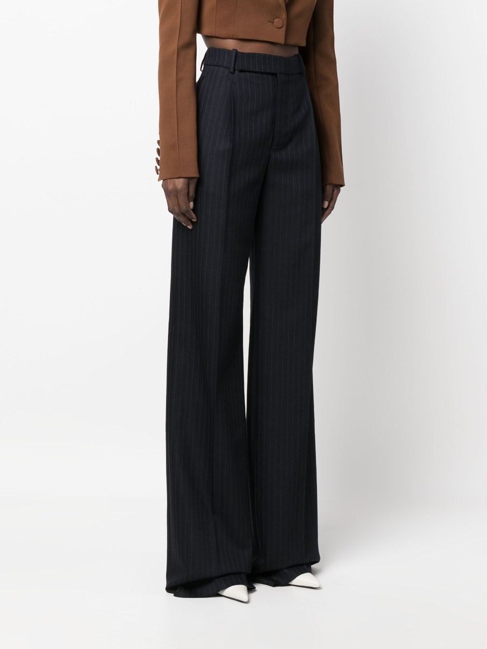 high-waist pinstripe trousers - 5