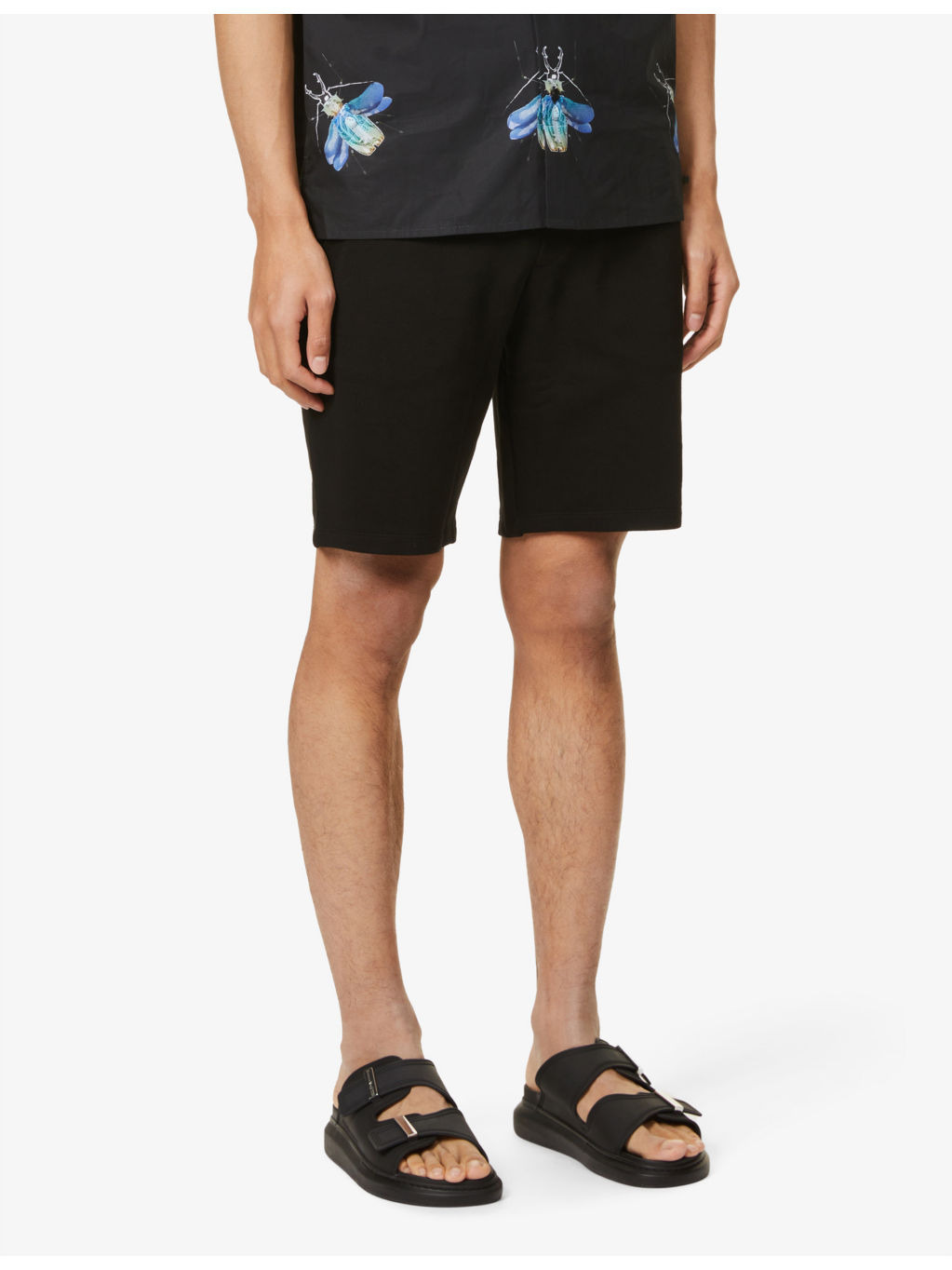 Logo-patch relaxed-fit cotton-jersey shorts - 3