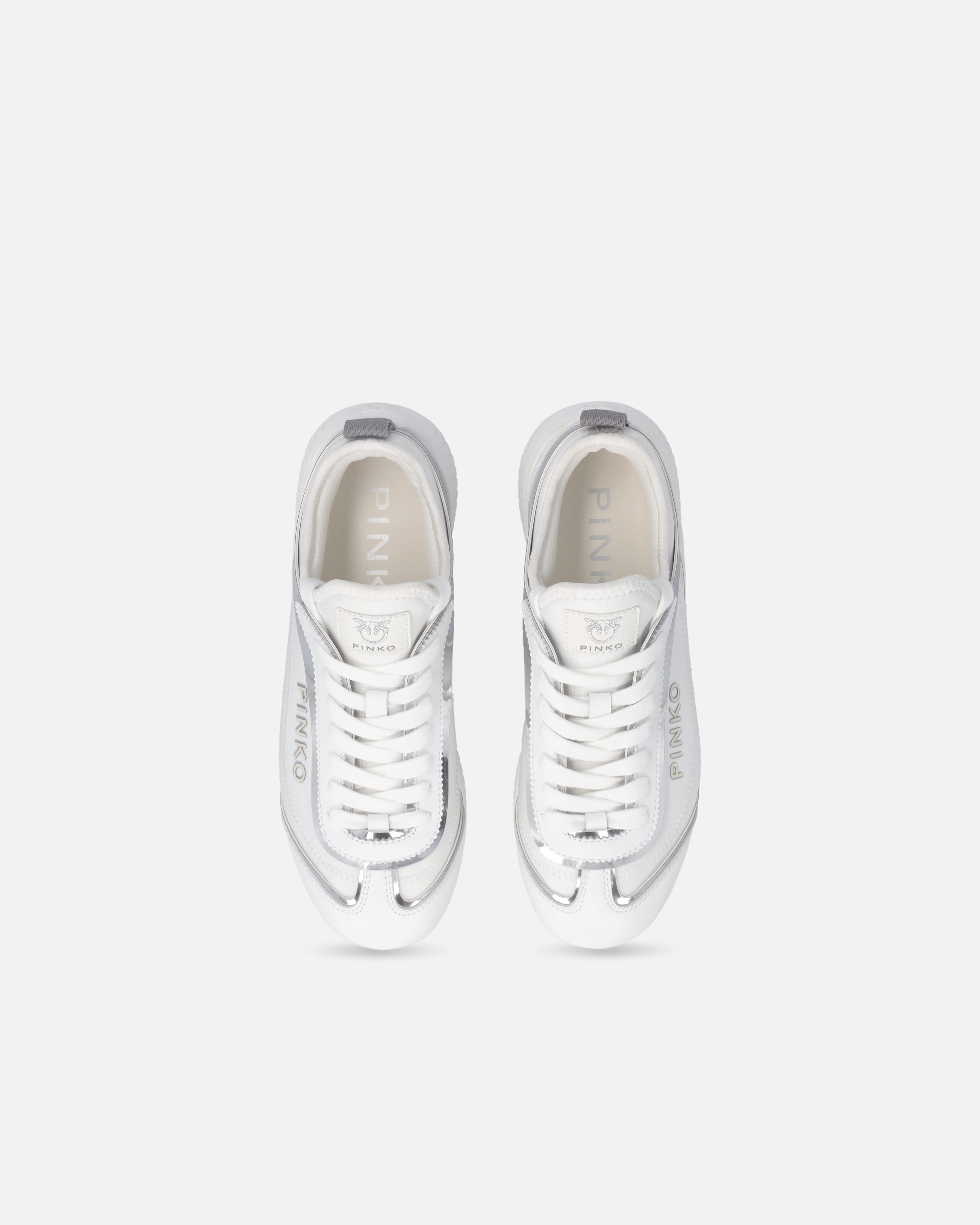 SNEAKERS WITH MIRROR-FINISH INSERTS AND LOVE BIRDS LOGO - 9