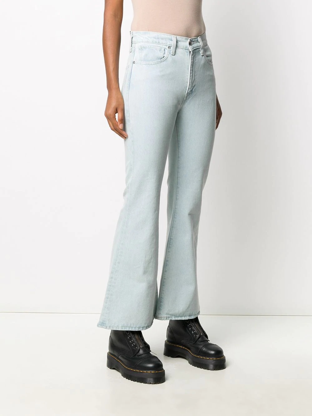 flared mid-rise jeans - 3