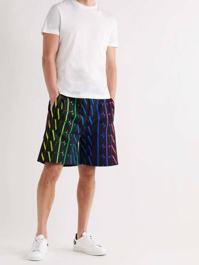 Valentino Logo-Print Loopback Cotton-Blend Jersey Drawstring Bermuda Shorts outlook